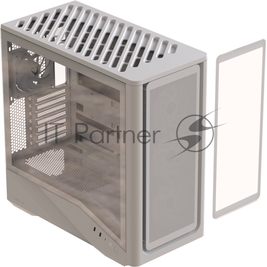 Компьютерный корпус Formula V Line Air Power G9 DUO PA White, ATX, TYPE-C*1, USB3.0*2, MESH/GLASS FRONT PANEL, FRONT 3x PERFORMANCE ARGB, REAR 1x PERFORMANCE ARGB