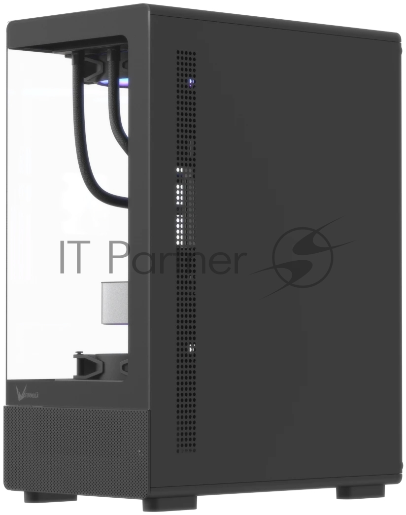 Корпус Formula Crystal Z1CM v2 черный без БП mATX 5x120мм 1xUSB3.0 audio bott PSU