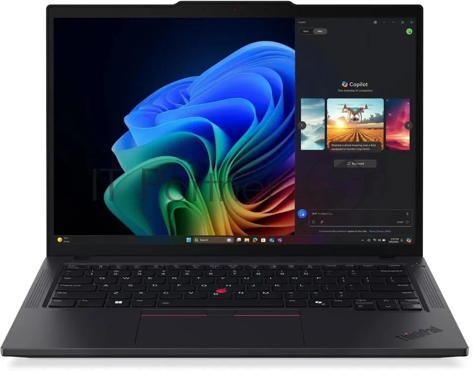Ноутбук ThinkPad T14 Gen 6 14" WUXGA (1920x1200) IPS 400N, Ultra 7 255U, 16GB DDR5-5600, 512GB SSD M.2, Int Graphics, WiFi6E, BT, TPM2, FPR, 5MP+IR Cam,Kb Ru/Eng, 65W USB-C, noOS, 1Y, 1.4kg