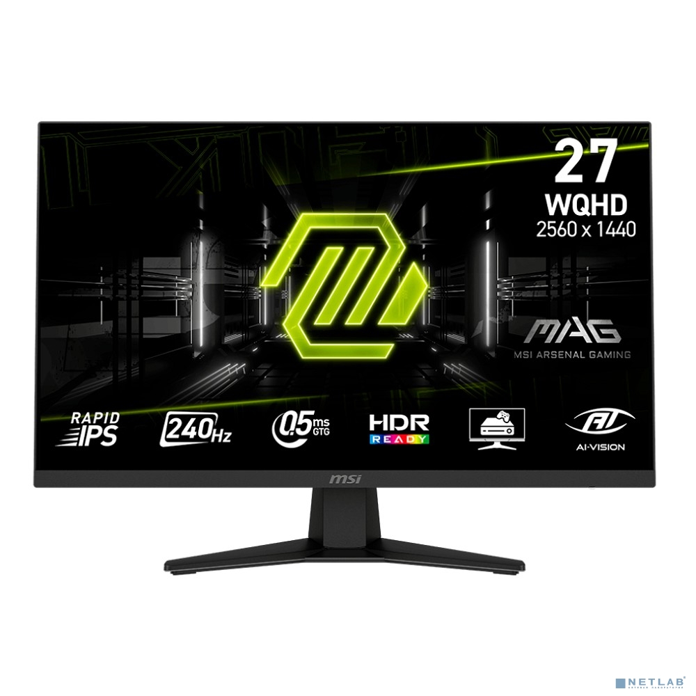 MSI MAG 27" 274QF X24 {IPS 2560x1440 240Hz 0.5ms 1000:1 100M:1 250cd 2xHDMI2.0b DisplayPort1.4a Tilt VESA}