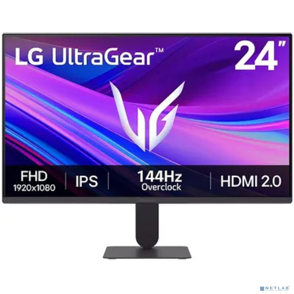 LCD LG 23.8" 24G411A-B {IPS 1920x1080 144Hz 5ms 250cd 1500:1 HDMI2.0 DisplayPort1.4 NVIDIA G-Sync FreeSync HDR10 VESA}