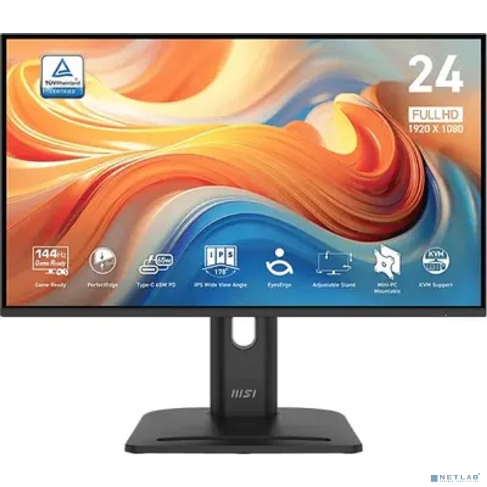 MSI PRO 23.8" MP245PHG E14 {IPS 1920x1080 144Hz 1ms 16:9 1500:1 300cd HDMI2.0 DisplayPort1.2 USB-C 2xUSB 2x2W HAS Pivot VESA}