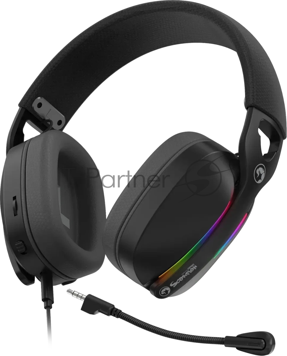 Гарнитура Marvo Pulz 70S Gaming Headset чёрный, проводная, USB, 7.1 Surround, RGB-подсветка