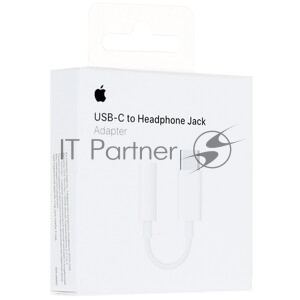 Переходник Apple A2049 MW2Q3FE/A Jack 3.5 (f)-USB Type-C (m) 0.1м белый