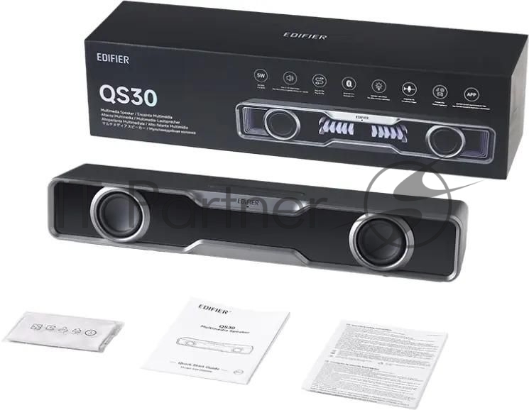 Колонки Edifier QS30 1.0 черный 5Вт BT