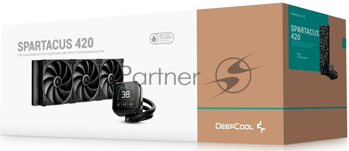 Система водяного охлаждения Deepcool Spartacus 420 ARGB Soc-AM5/AM4/1200/1700/1851 черный 4-pin 32.89dB Al LCD 2647gr Ret (R-SPT420-BKDSMP-G-1)