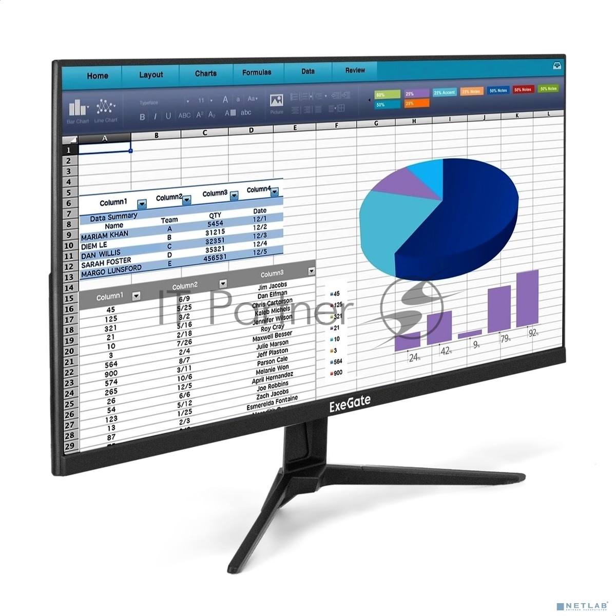 Монитор с аудио 27" 100 Гц ExeGate SuperView EH2700CA (IPS LED Grade A+, FHD, 1920x1080@100Гц, 16:9, 250cd/m2, 1300:1, 178°/178°, 3-5ms, Speakers, D-Sub, HDMI, DisplayPort, audio-out, Flicker-free, FreeSync, Low Blue Light, кабель HDMI 1.5м, VESA, регулировка наклона (tilt), черный)