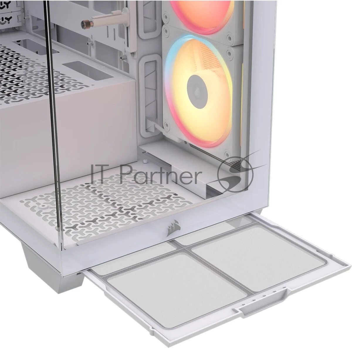 Корпус Corsair iCUE Link 3500X LX-R RGB White, Midi-Tower, белый, 3 x 120 мм