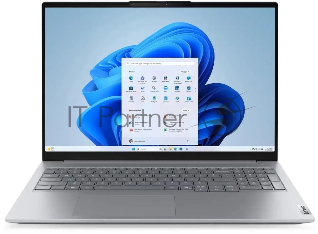 Ноутбук Lenovo Thinkbook 16 G9 IRL/16"/IPS/Intel Core 7 240H/32Gb/1Tb SSD/Intel Graphics/Windows 11 Pro/серый/1.75kg