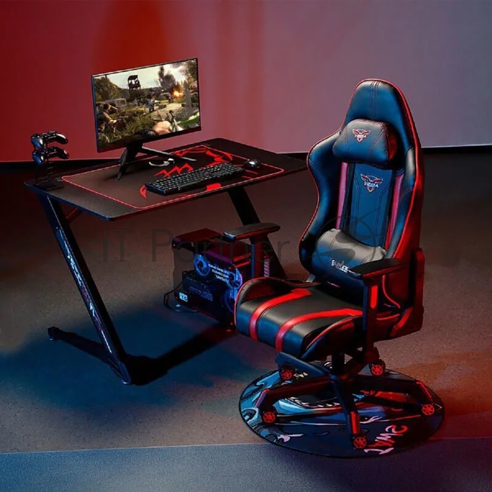 Стол игровой Eureka TN-Z43-BK-V2 столешница ЛДСП черный каркас черный