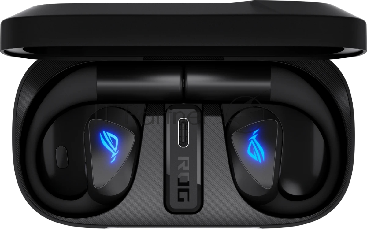 Гарнитура ASUS ROG Cetra Open Wireless Gaming Earbuds чёрный, беспроводная, радиоканал, до 16 ч, подсветка, совместимость с PS5