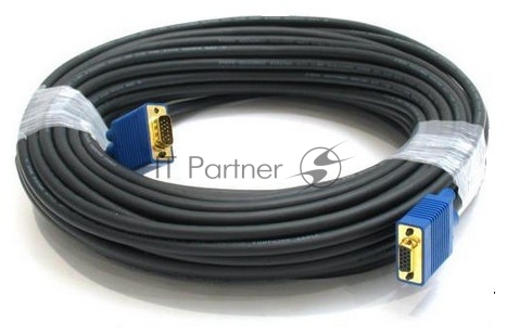 Кабель VGA DB15 (m)/DB15 (m) 20м феррит.кольца