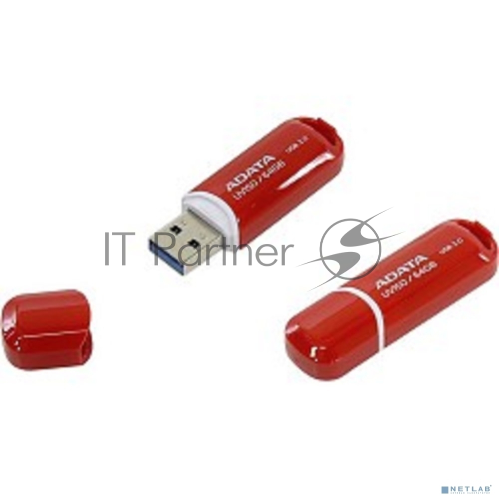 Флешка USB ADATA UV150 (AUV150-64G-RRD), 64Gb, USB 3.0, R/W 100/30, красный