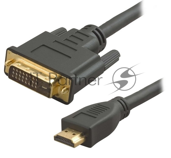 Кабель 5bites APC-073-020 HDMI M, DVI M (24+1) double link, зол.разъемы, ферр.кольца, 2м.