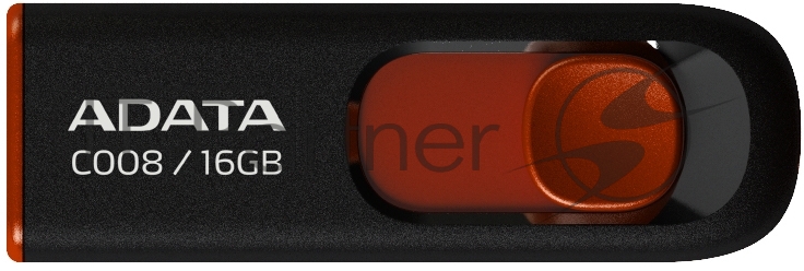 Флешка USB ADATA Classic C008 (AC008-16G-RKD), 16Gb, USB 2.0, R/W 30/6, черный/красный