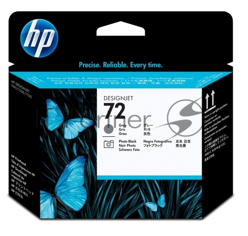 Печатающая головка HP №72 C9380A фото черный/серый печатающая головка для HP DJ T1100/T610
