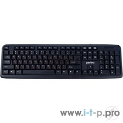 Клавиатура PERFEO PF-6106-USB черный(Perfeo клавиатура стандартная, PS/2, черная (PF-6106-ST) Размеры: 442x132x25 мм)