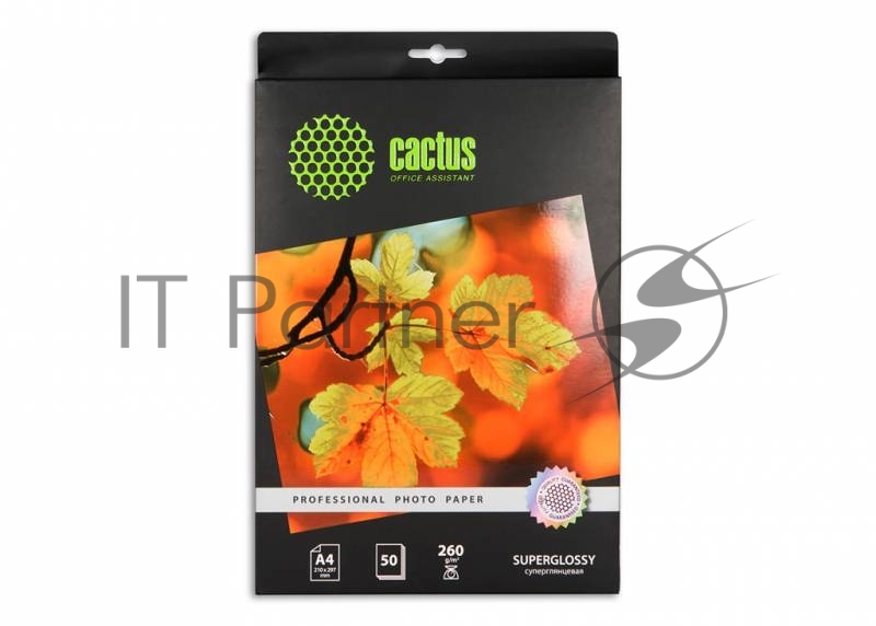 Фотобумага Cactus CS-HGA426050 Professional суперглянцеваяА4 260 г/м2 50 листов