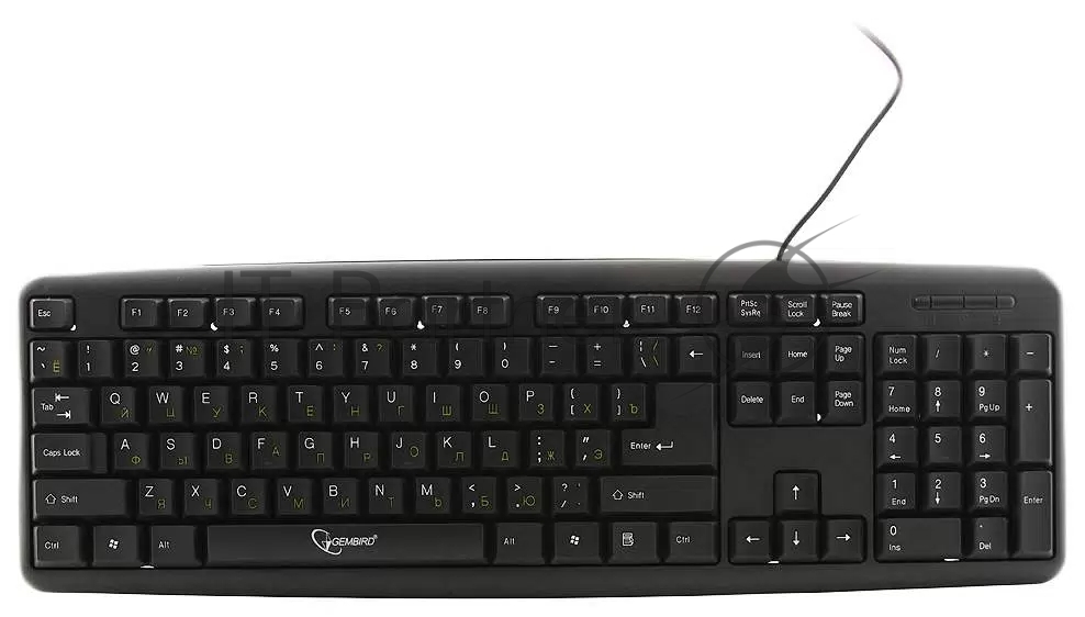 Клавиатура проводная Gembird KB-8320U-BL, USB, черный