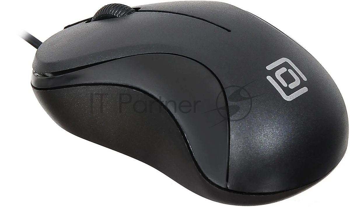 Мышь проводная Oklick 115S черный, 1200 dpi, USB, кнопки - 3