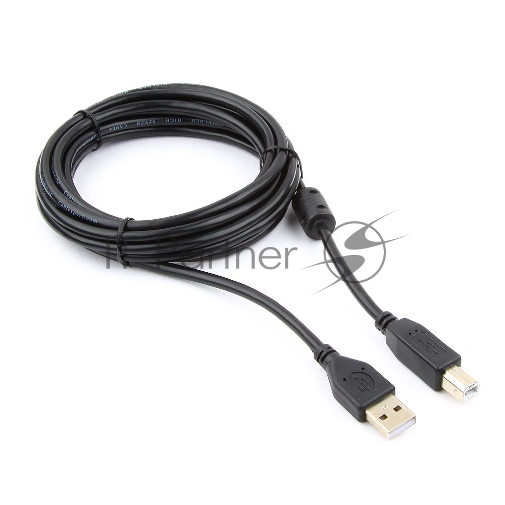 Кабель Gembird USB 2.0 PRO для соед. 3.0м AM/BM позол.конт., фер.кол., пакет
