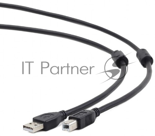Кабель Gembird/Cablexpert USB 2.0 Pro, AM/BM, 4.5м, экран,2феррит.кольца, черный, пакет