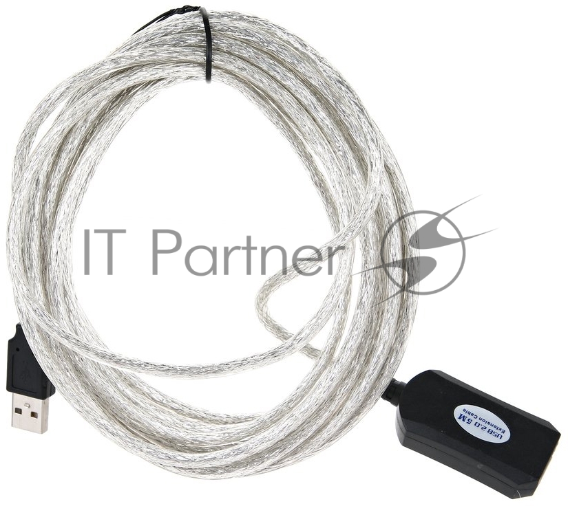 Кабель VCOM VUS7049-5M USB2.0-repeater, удлинительный активный Am-->Af 5м