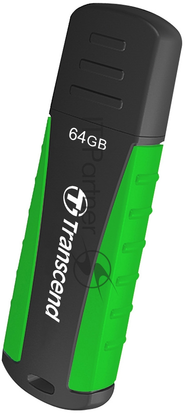 Флешка USB Transcend JetFlash 810 (TS64GJF810), 64Gb, USB 3.0, R/W 100/40, черный/зеленый