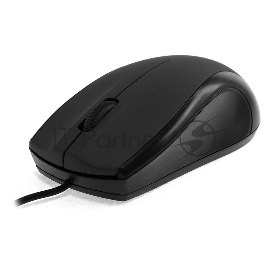 Мышь проводная Crown CMM-31 черный, 1000 dpi, USB, кнопки - 3