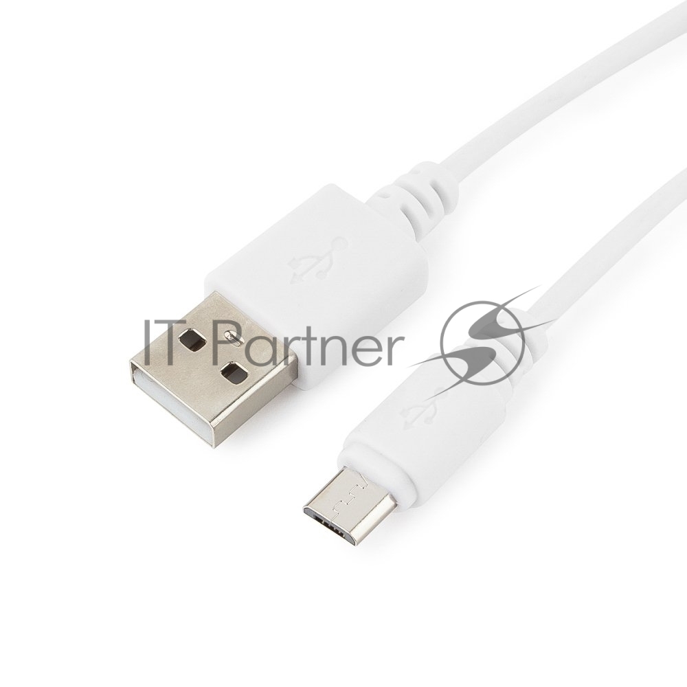 Кабель USB2.0 Pro Cablexpert CC-mUSB2-AMBM-1MW, AM/microBM 5P, 1м, экран, белый, пакет