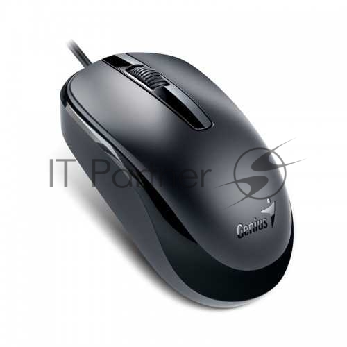 Мышь проводная Genius DX-120 черный, 1000 dpi, USB, кнопки - 3