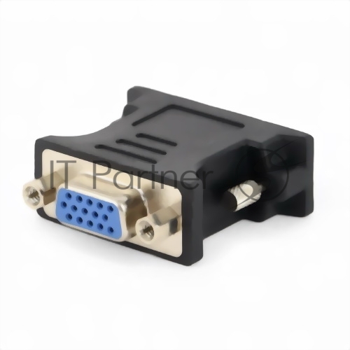Переходник DVI-VGA Cablexpert A-DVI-VGA-BK, 29M/15F, черный, пакет