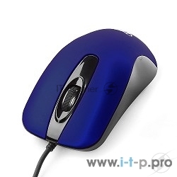 Мышь проводная Gembird MOP-400-B синий, 1000 dpi, USB, кнопки - 3