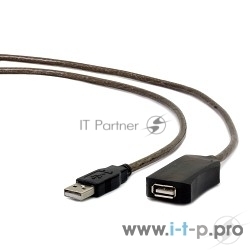 Кабель-удлинитель USB2.0 активный Gembird/Cablexpert UAE-01-10M, AM/AF, 10м