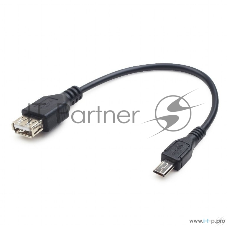 Кабель USB2.0 OTG Cablexpert A-OTG-AFBM-03 USBAF/MicroBM, 0.15м, удлиненный разъем micro USB - 9мм, пакет