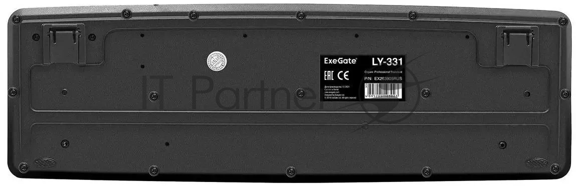 Клавиатура проводная ExeGate LY-331, USB, черный