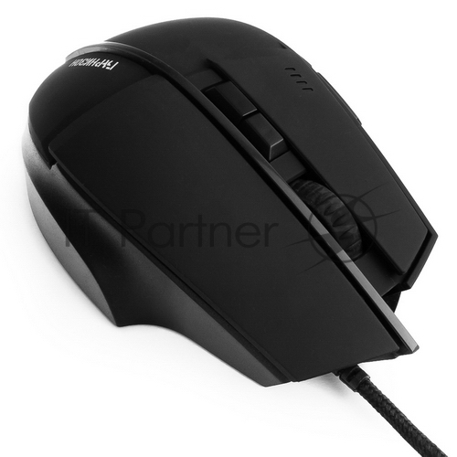 Мышь проводная Гарнизон GM-740G черный, 3200 dpi, USB, кнопки - 7