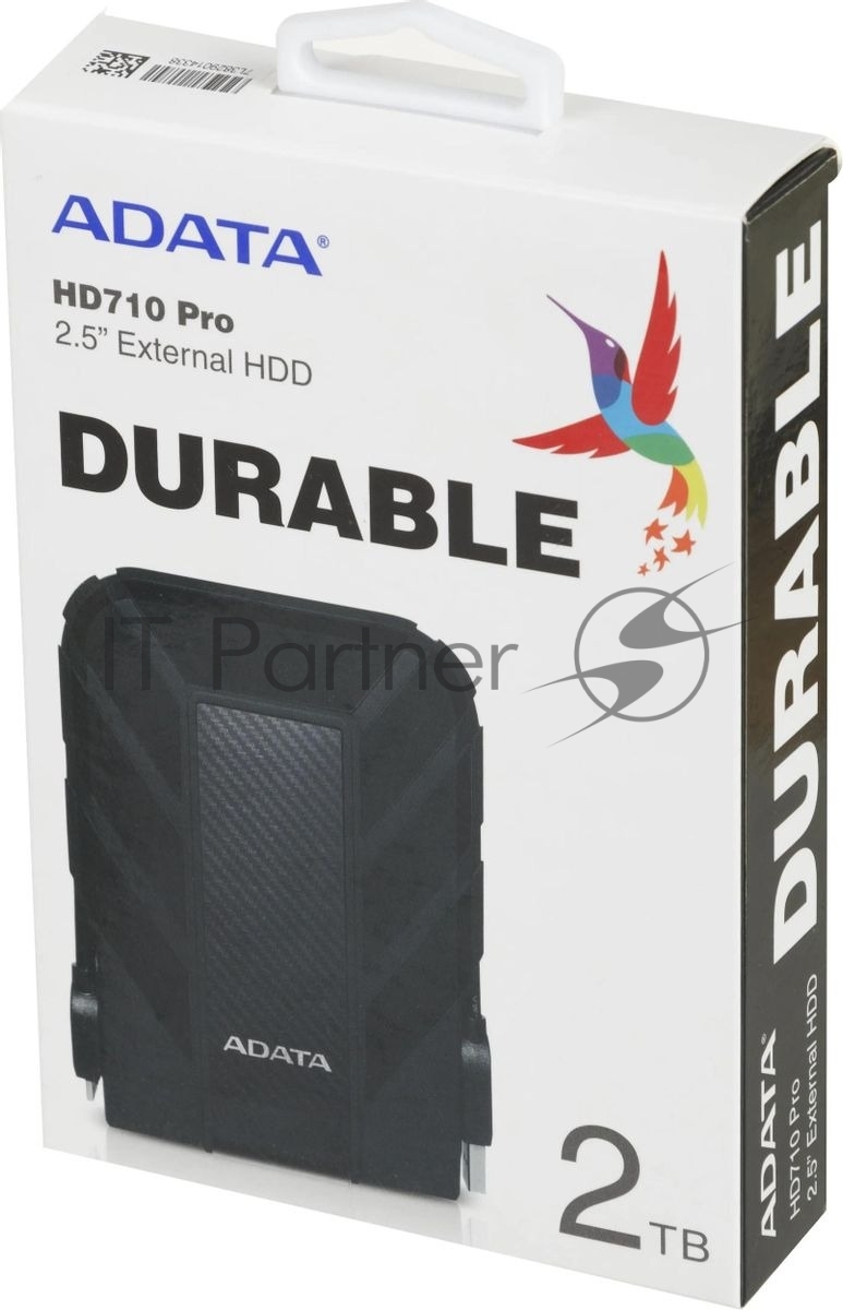 Внешний HDD 2.5" ADATA HD710P, 2TB, USB 3.2 Gen 1 Type-A, 5400 rpm, черный
