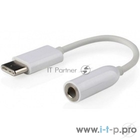 Переходник Cablexpert Переходник USB, USB Type-C/Jack3.5F, пакет (CCA-UC3.5F-01-W)
