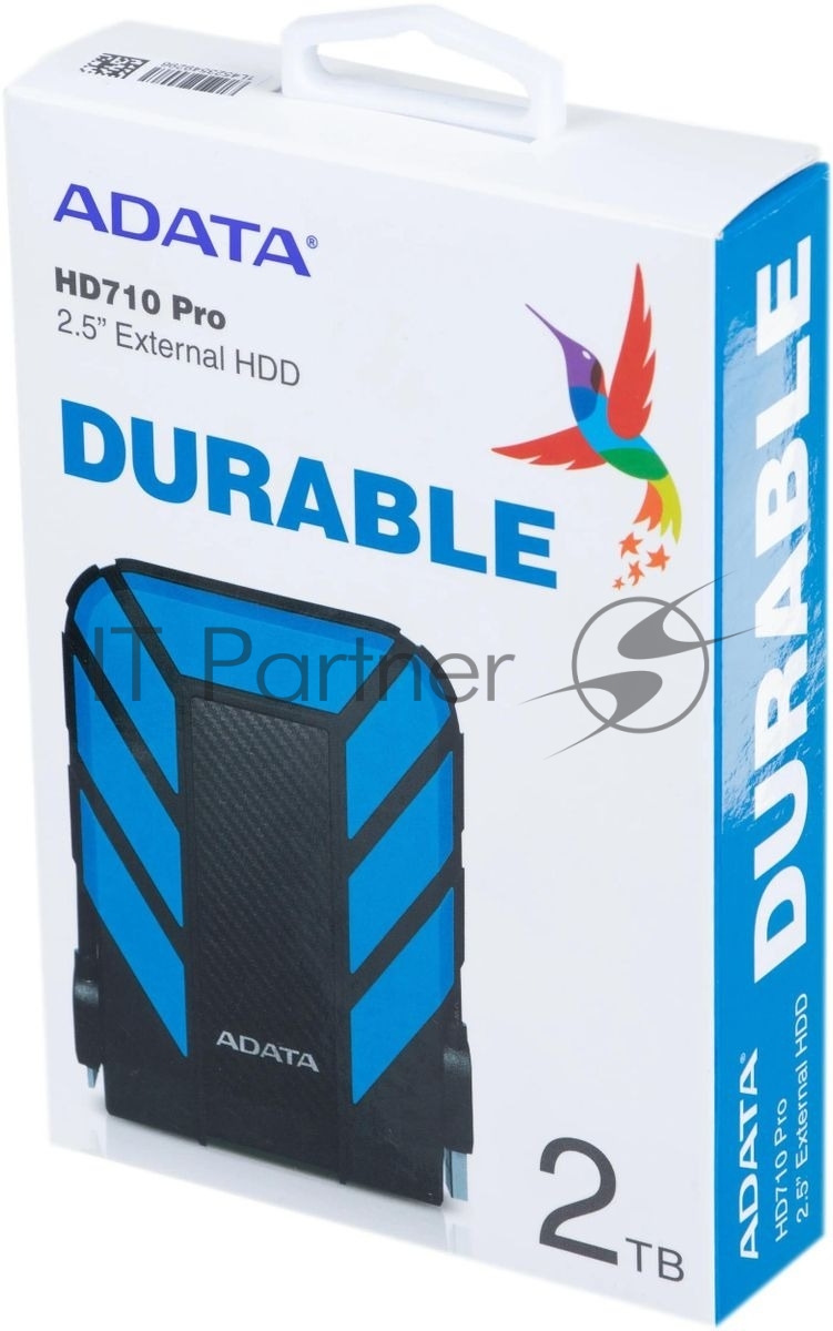 Внешний HDD 2.5" ADATA HD710, 2TB, USB 3.2 Gen 1 Type-A, 5400 rpm, синий