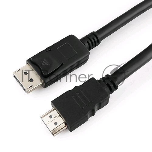 Кабель Cablexpert DisplayPort->HDMI, 7.5м, 20M/19M, черный, экран, пакет