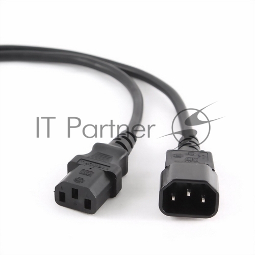 Кабель питания сист.блок-монитор Cablexpert PC-189-10, 3.0м, C13-C14, 6А, черный, с заземлением