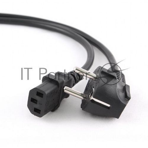 Кабель питания Cablexpert PC-186-1-3M, 3м, Schuko- C13, 3x1кв.мм, черный, с заземлением, пакет