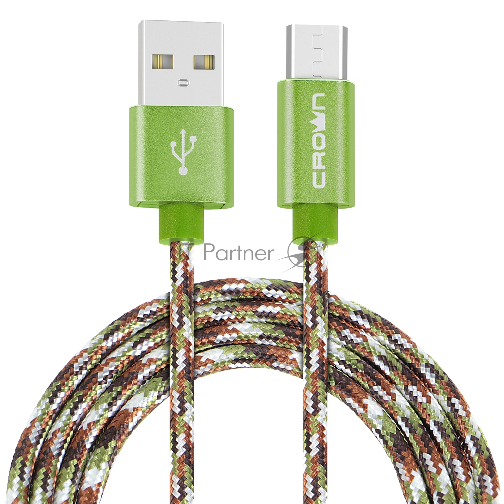 Кабель Crown USB - microUSB CMCU-3092M military