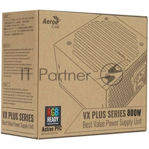 Блок питания Aerocool/Formula VX PLUS 800 RGb, 800Вт, 120мм, черный