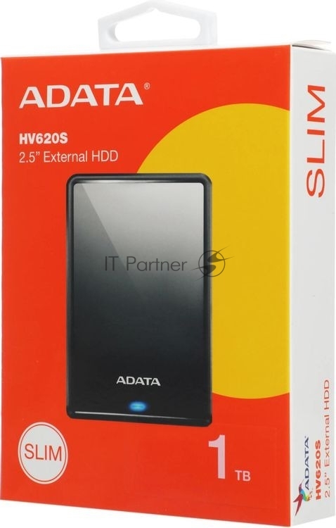 Внешний HDD 2.5" ADATA HV620S, 1TB, USB 3.2 Gen 1 Type-A, 5400 rpm, черный