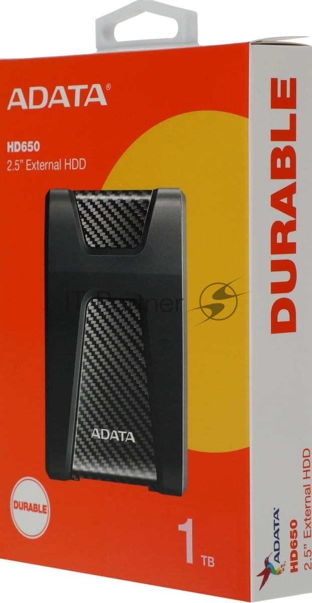Внешний HDD 2.5" ADATA HD650, 1TB, USB 3.2 Gen 1 Type-A, 5400 rpm, черный