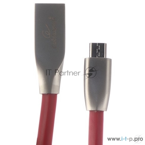 Кабель USB2.0 Cablexpert CC-G-mUSB01R-1.8M, AM/microB, серия Gold, длина 1.8м, красный, блистер