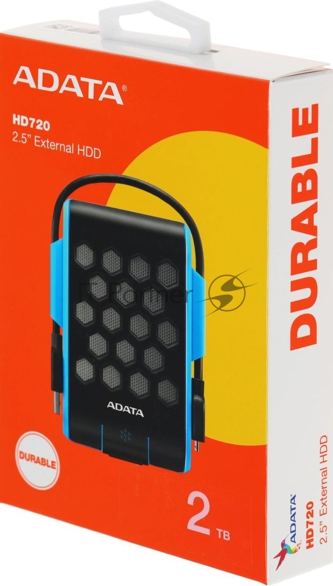 Внешний HDD 2.5" ADATA HD720, 2TB, USB 3.2 Gen 1 Type-A, 5400 rpm, синий
