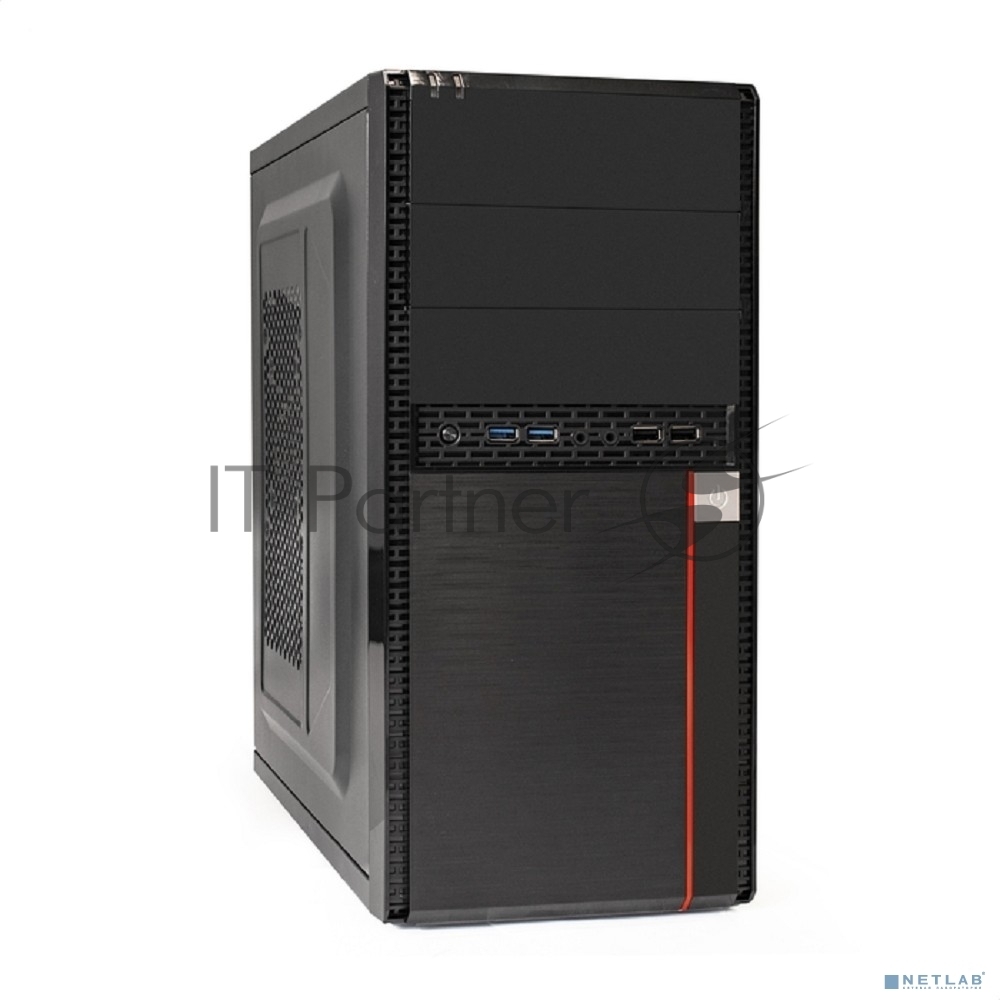 Корпус Exegate EX277435RUS Minitower MA-371X Black, mATX UN400, 120мм 2*USB+2*USB3.0, Audio